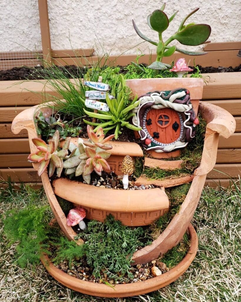 Repurpose Your Broken Pots Into Beautiful Garden Arrangements