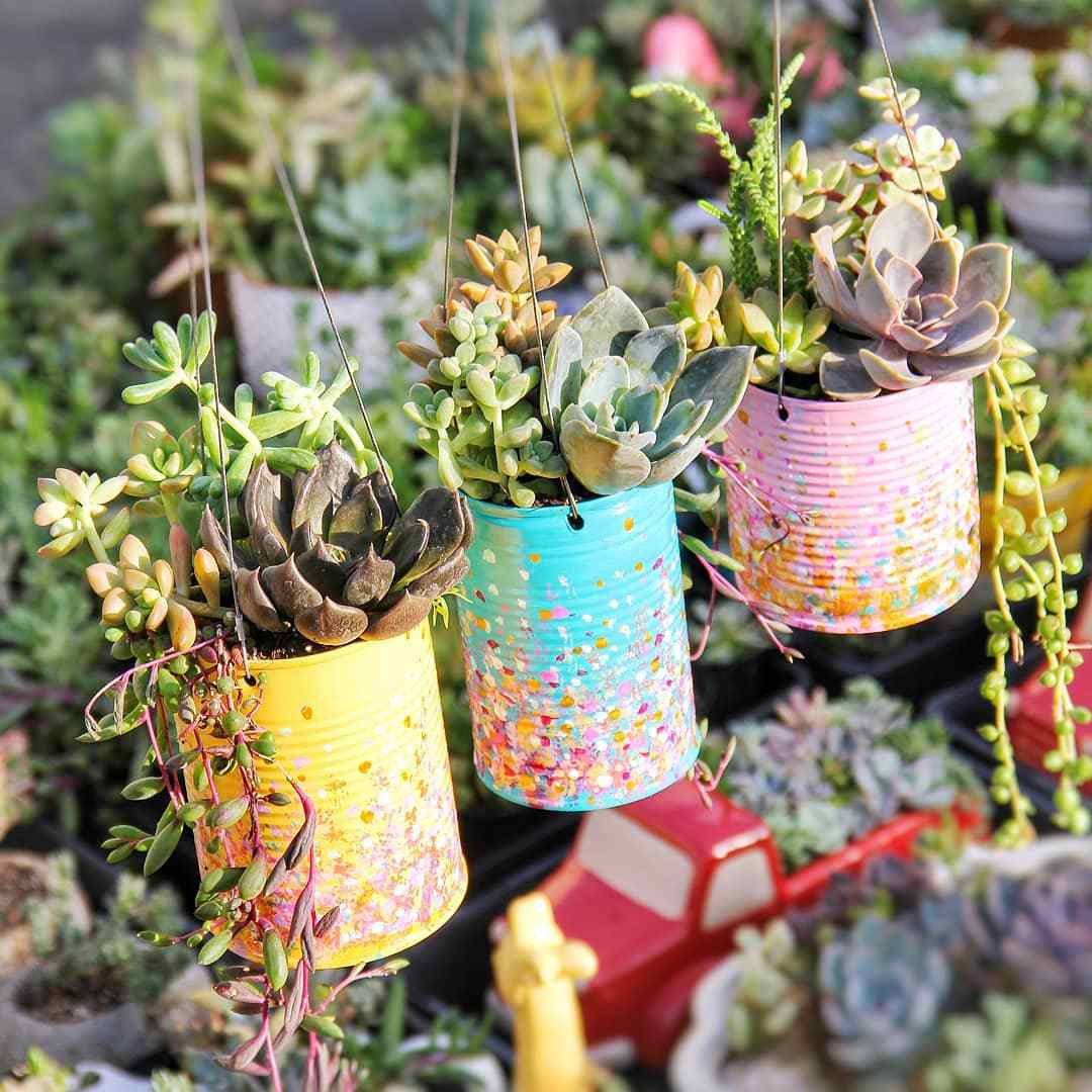 Painted Can Planter