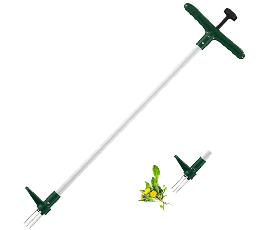 Weed Puller, Stand Up Weeder Hand Tool, Long Handle Garden Weeding Tool with 3 Claws