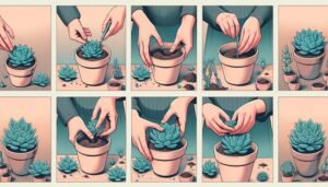 repotting succulents with care