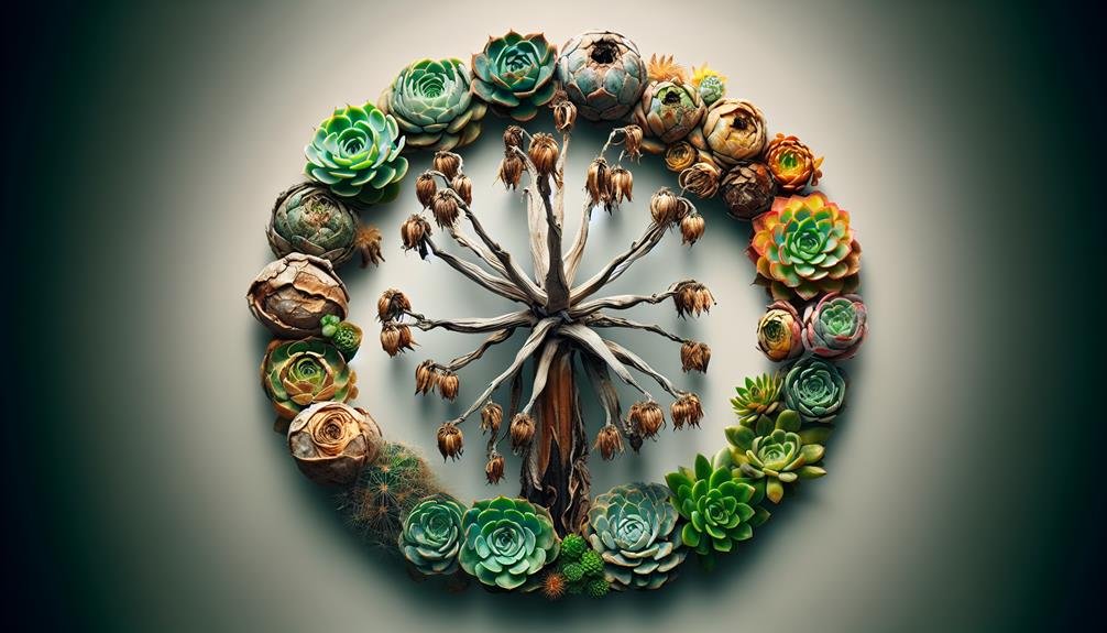 succulents that die post flowering