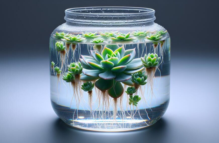 succulents thriving in water