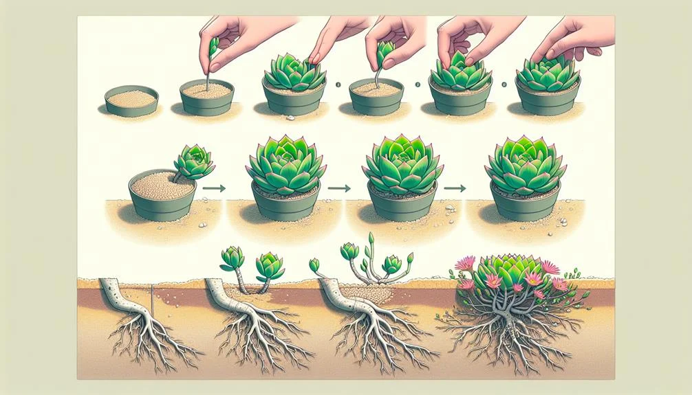 growing succulents in sand
