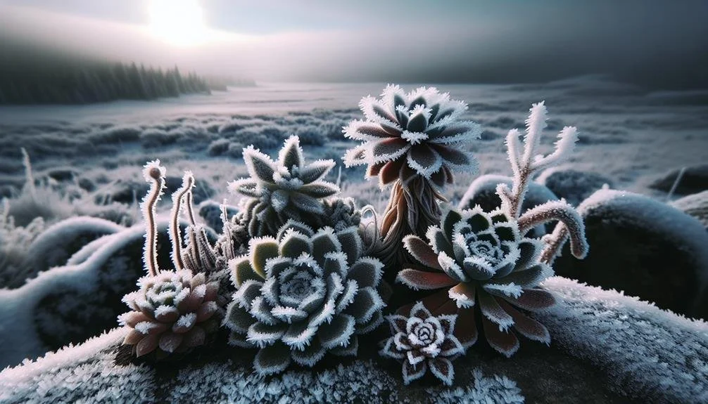 succulents thriving in cold