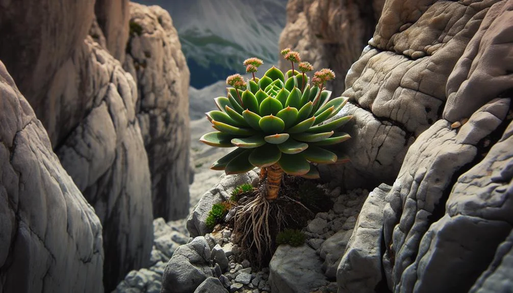 thriving succulents in rocky environments
